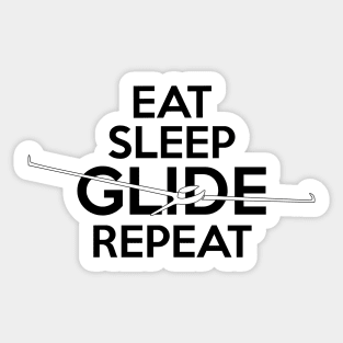 Eat Sleep Glide Repeat Design Sticker